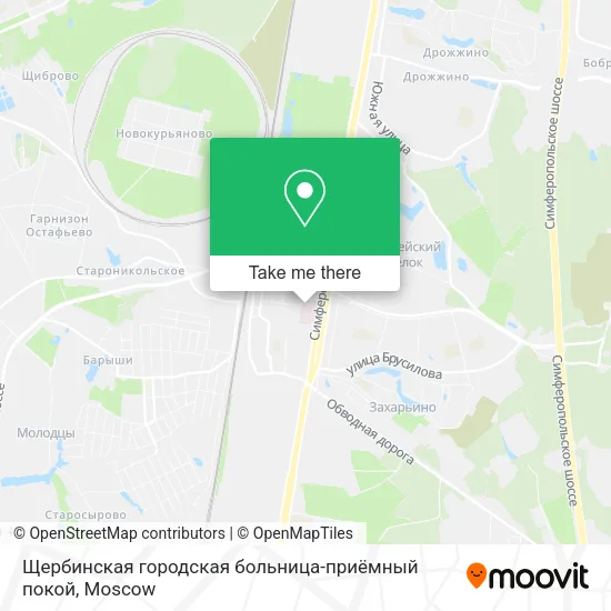 Щербинская городская больница-приёмный покой map
