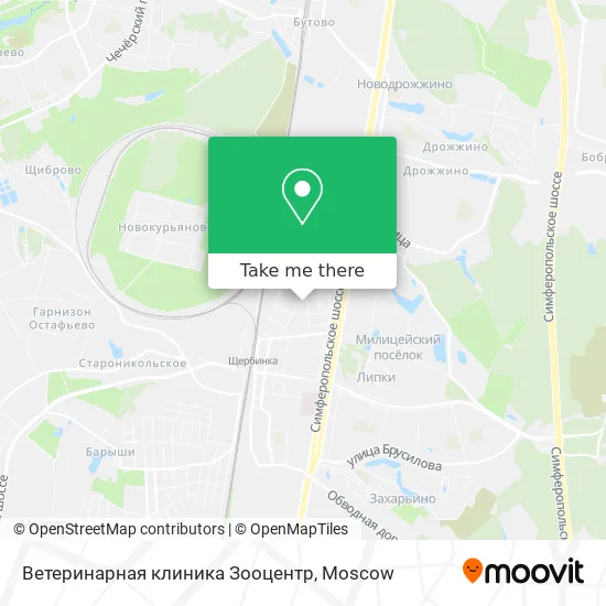 Ветеринарная клиника Зооцентр map