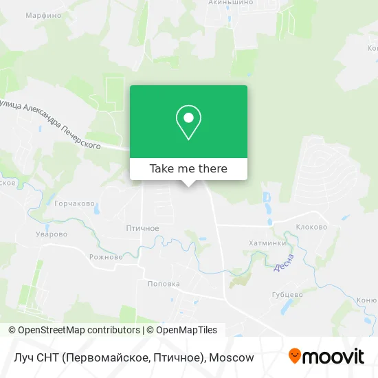 Луч СНТ (Первомайское, Птичное) map