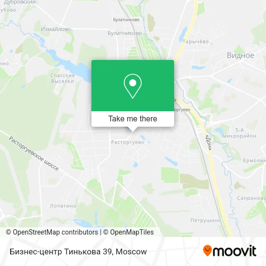 Бизнес-центр Тинькова 39 map