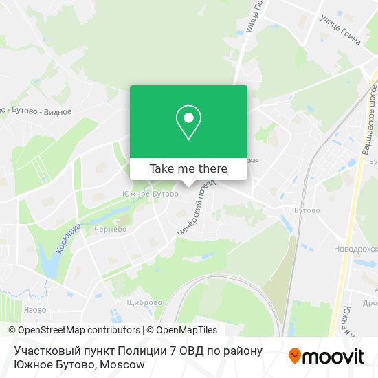 Участковый пункт Полиции 7 ОВД по району Южное Бутово map