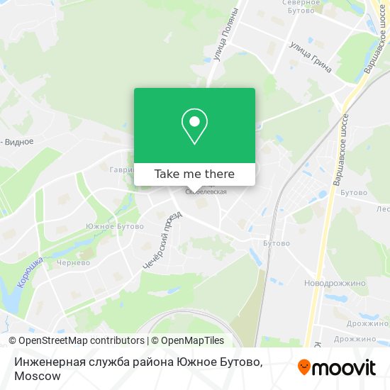 Инженерная служба района Южное Бутово map