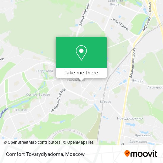 Comfort Tovarydlyadoma map