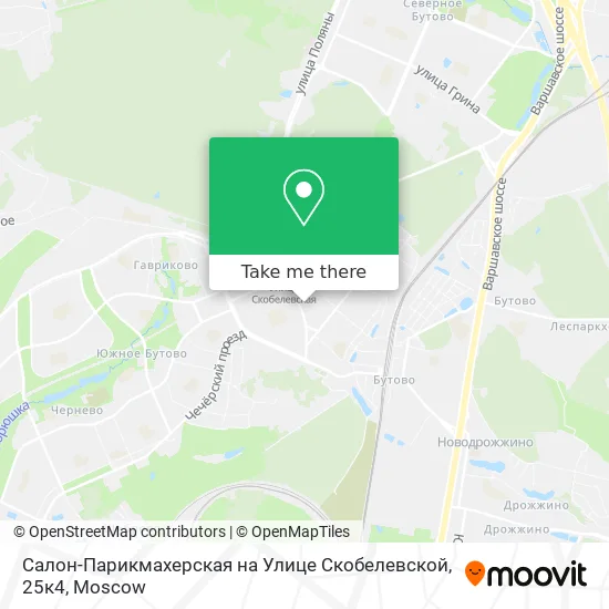 Салон-Парикмахерская на Улице Скобелевской, 25к4 map