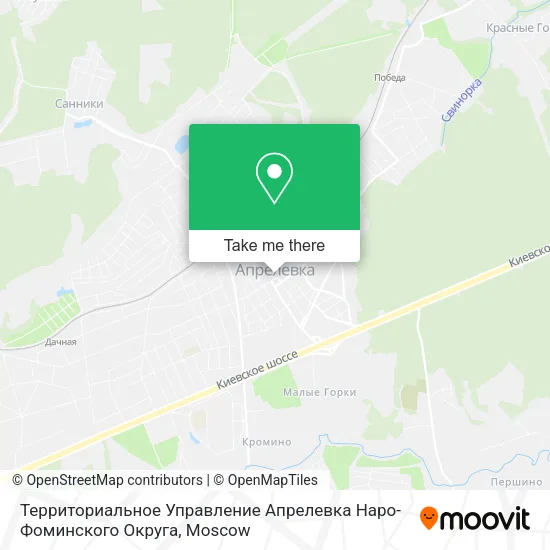 Территориальное Управление Апрелевка Наро-Фоминского Округа map