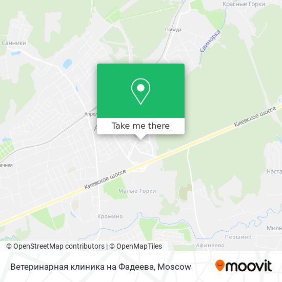 Ветеринарная клиника на Фадеева map