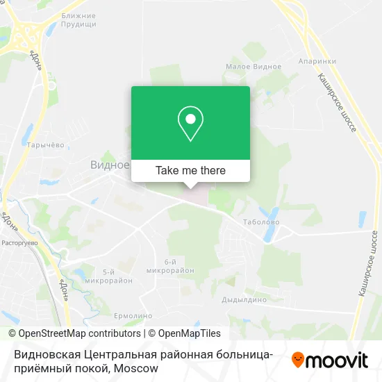 Видновская Центральная районная больница-приёмный покой map
