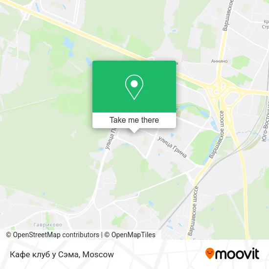 Кафе клуб у Сэма map