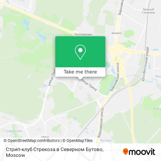 Стрип-клуб Стрекоза в Северном Бутово map