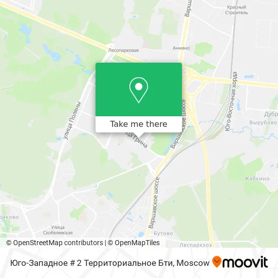 Юго-Западное # 2 Территориальное Бти map