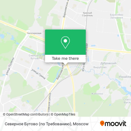 Северное Бутово (по Требованию) map