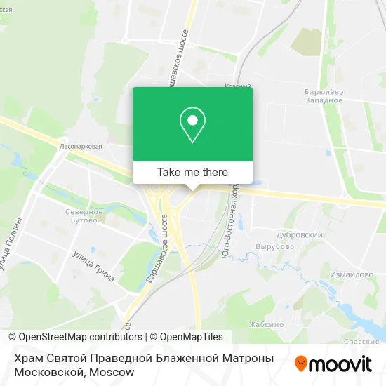 Храм Святой Праведной Блаженной Матроны Московской map