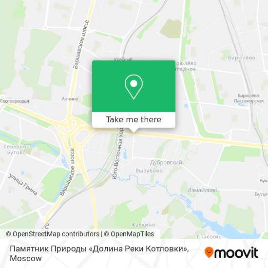 Памятник Природы «Долина Реки Котловки» map