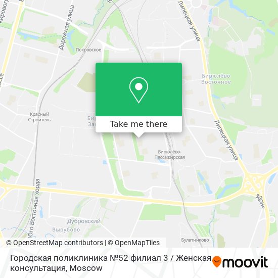 Городская поликлиника №52 филиал 3 / Женская консультация map