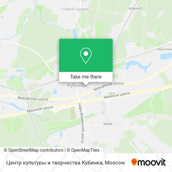 Центр культуры и творчества Кубинка map