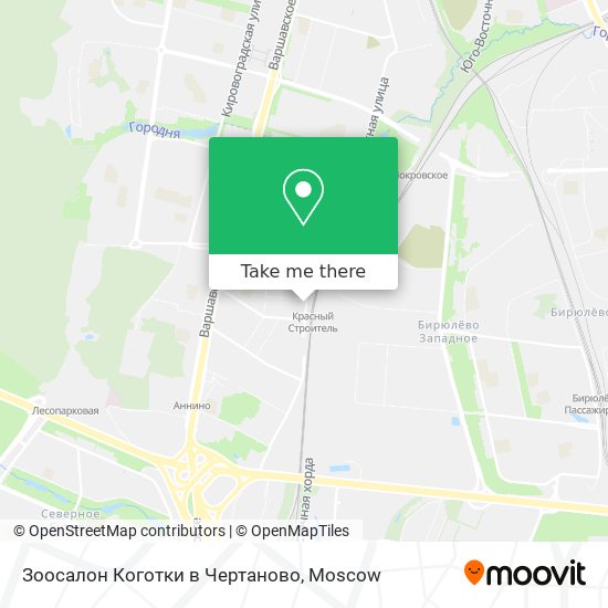 Зоосалон Коготки в Чертаново map