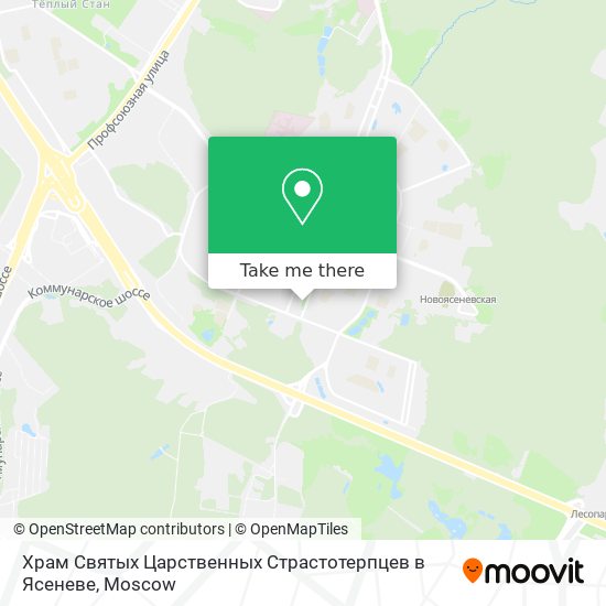 Храм Святых Царственных Страстотерпцев в Ясеневе map