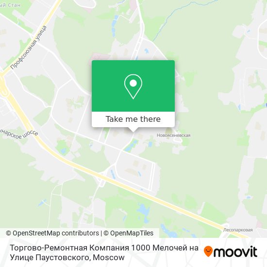 Торгово-Ремонтная Компания 1000 Мелочей на Улице Паустовского map