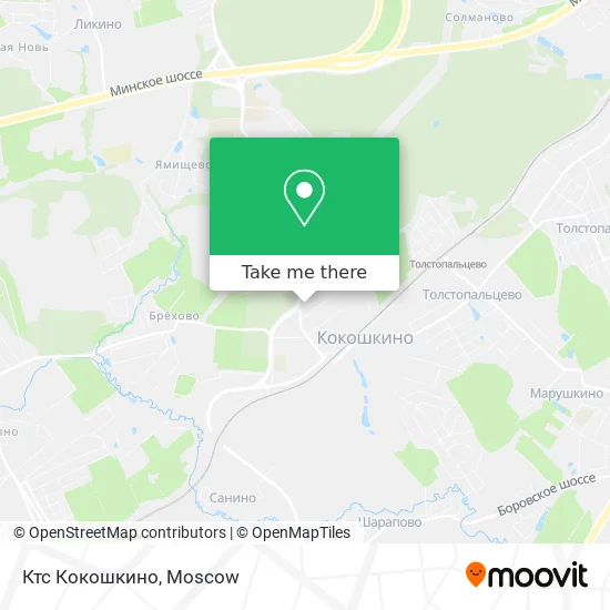 Ктс Кокошкино map