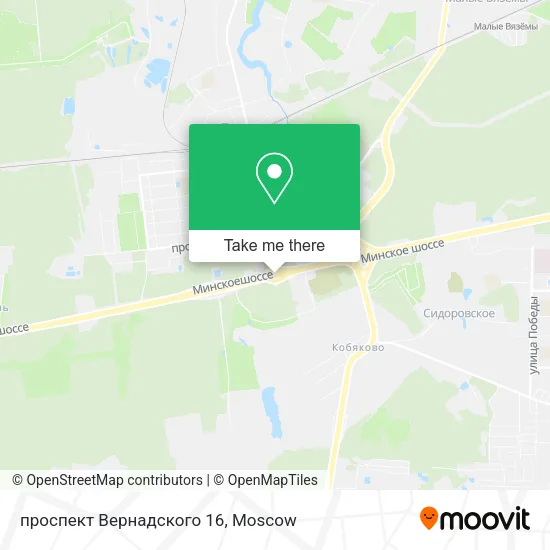 проспект Вернадского 16 map