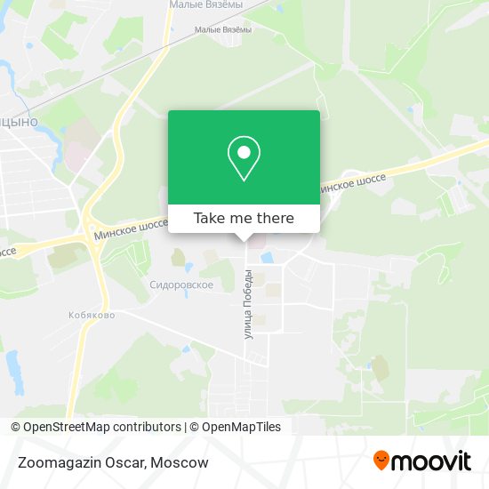 Zoomagazin Oscar map