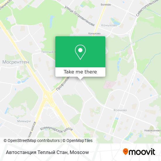 Автостанция Теплый Стан map