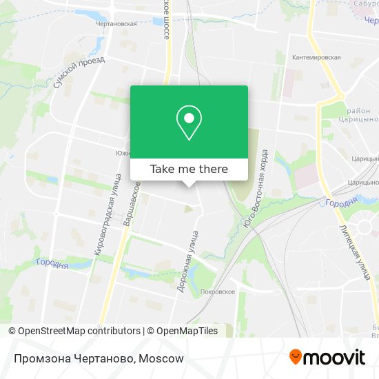 Промзона Чертаново map