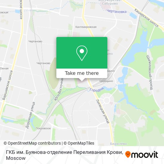 ГКБ им. Буянова-отделение Переливания Крови map