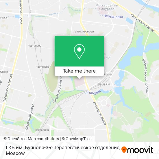 ГКБ им. Буянова-3-е Терапевтическое отделение map