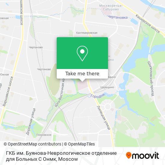 ГКБ им. Буянова-Неврологическое отделение для Больных С Онмк map