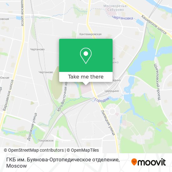 ГКБ им. Буянова-Ортопедическое отделение map