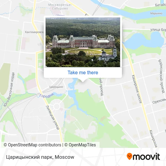 Царицынский парк map