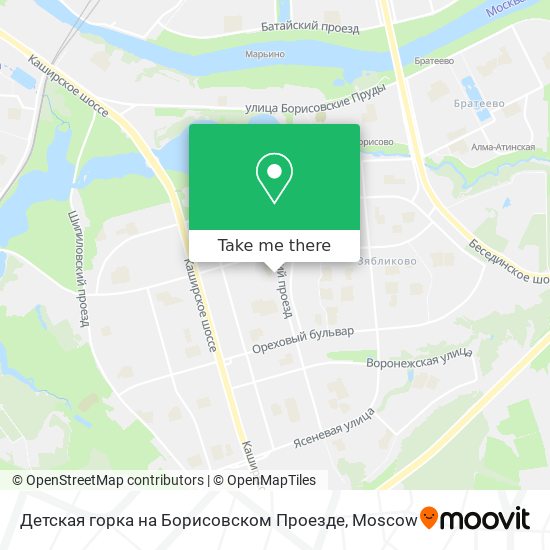 Детская горка на Борисовском Проезде map