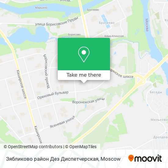 Зябликово район Дез Диспетчерская map