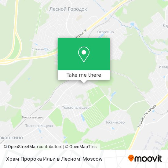 Храм Пророка Ильи в Лесном map