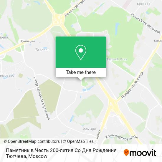 Памятник в Честь 200-летия Со Дня Рождения Тютчева map