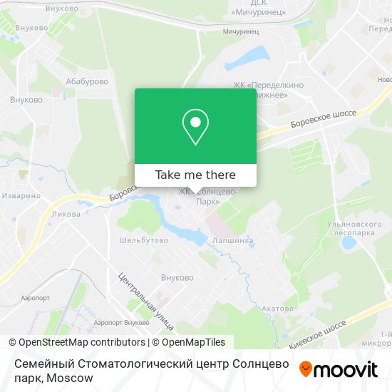 Семейный Стоматологический центр Солнцево парк map
