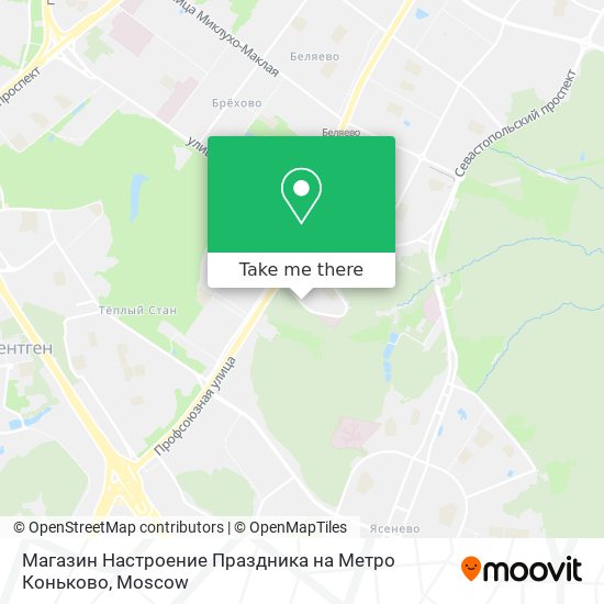 Магазин Настроение Праздника на Метро Коньково map