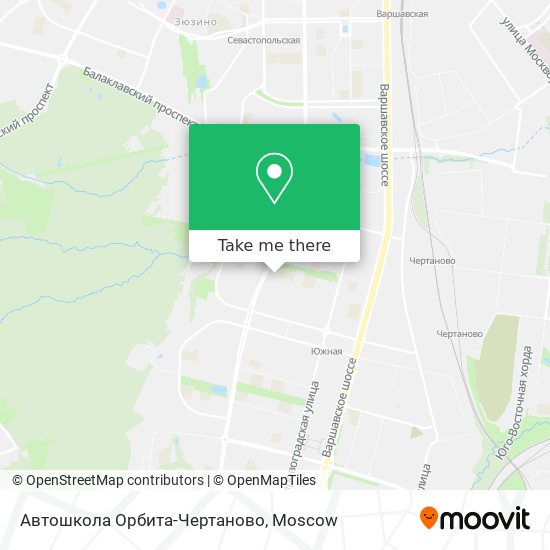 Автошкола Орбита-Чертаново map