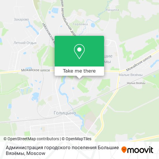 Администрация городского поселения Большие Вязёмы map