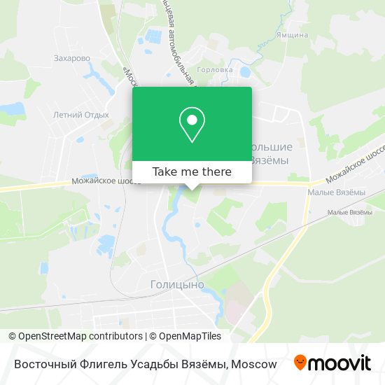 Восточный Флигель Усадьбы Вязёмы map