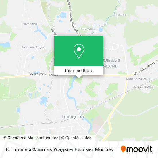 Восточный Флигель Усадьбы Вязёмы map