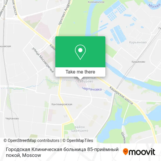 Городская Клиническая больница 85-приёмный покой map