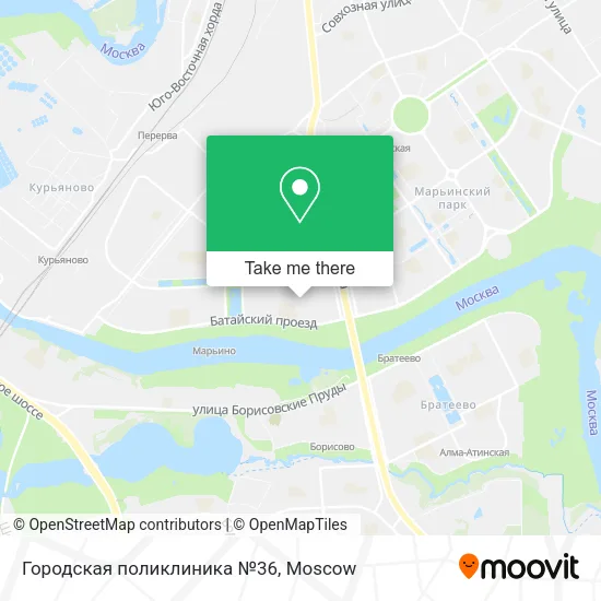 Городская поликлиника №36 map