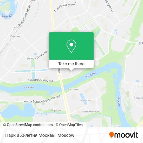 Парк 850-летия Москвы map