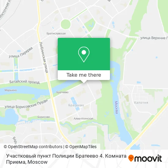Участковый пункт Полиции Братеево 4. Комната Приема map