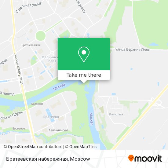 Братеевская набережная map