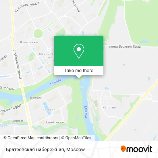 Братеевская набережная map