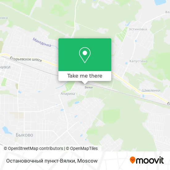 Остановочный пункт-Вялки map