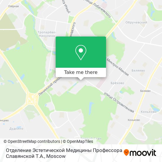 Отделение Эстетической Медицины Профессора Славянской Т.А. map